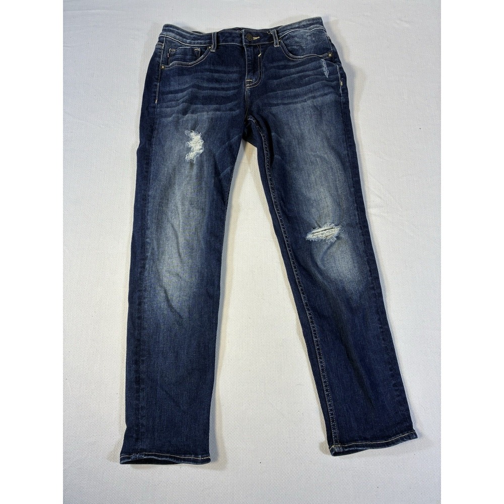 Vigoss Thompson Tomboy Classic Fit Distressed Jeans Womens W29 L25 Blue